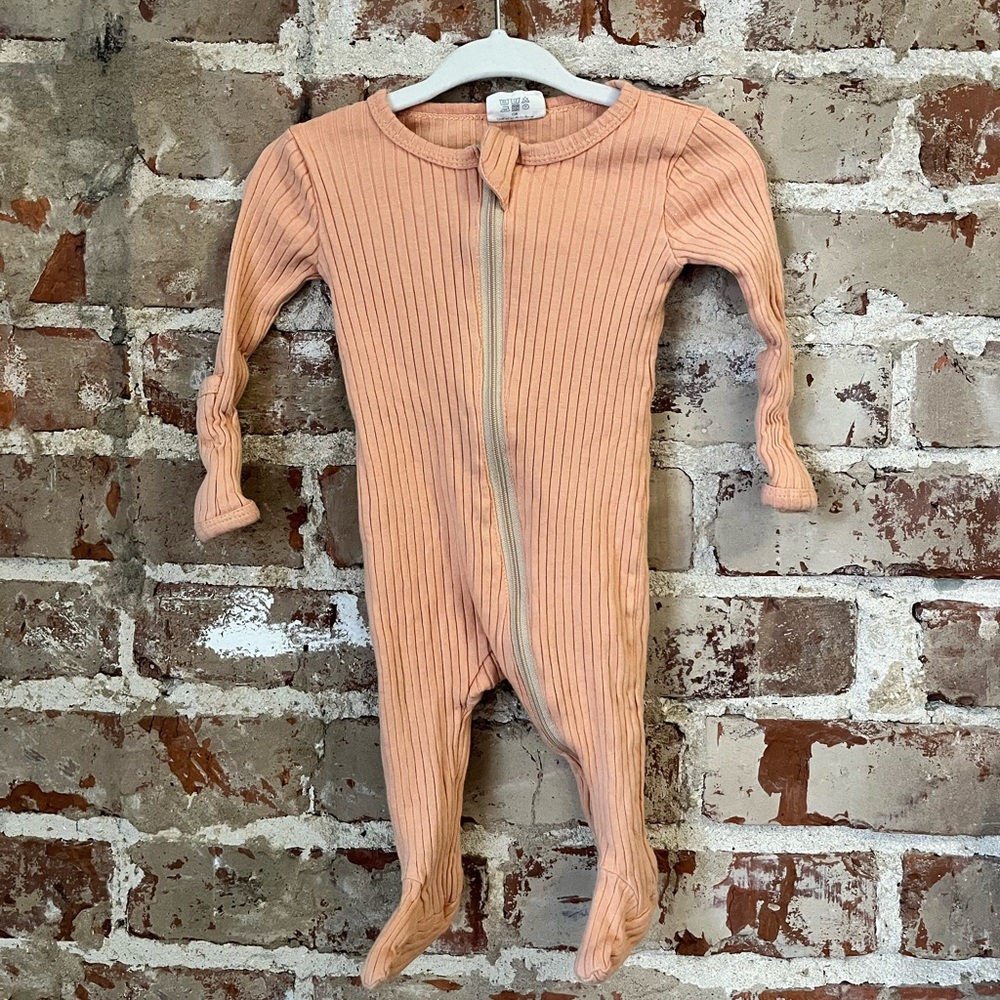 Soft Ribbed Peach Kids Pajamas - Unbranded
